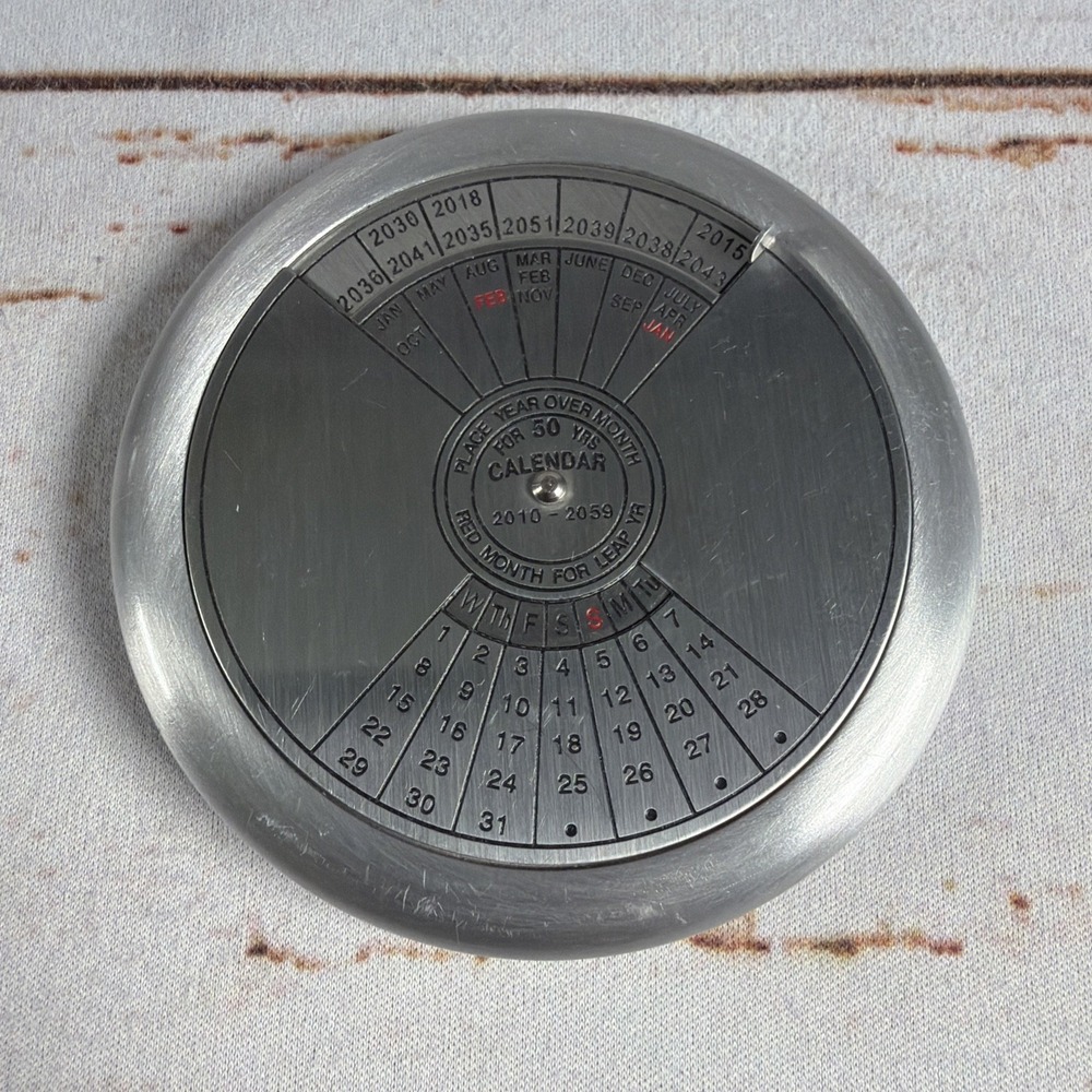 Kikkerland 50 Year Calendar Paperweight 2010-2059